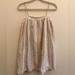 Gianni Bini Cream and Tan Baby-doll Dress